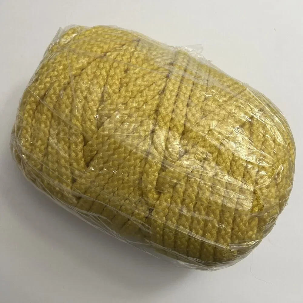 Vintage Persian Kandi Braided Cord Macrame Knotting Weaving Yellow